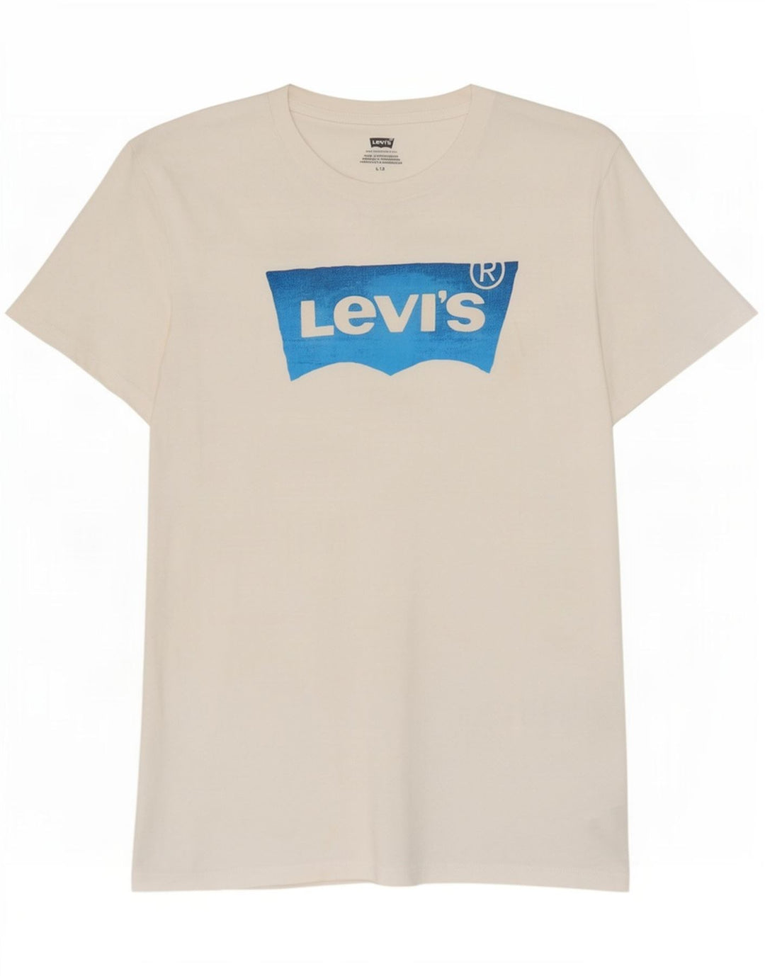 Levi's Camiseta gráfica para hombre Top grande de algodón blanco