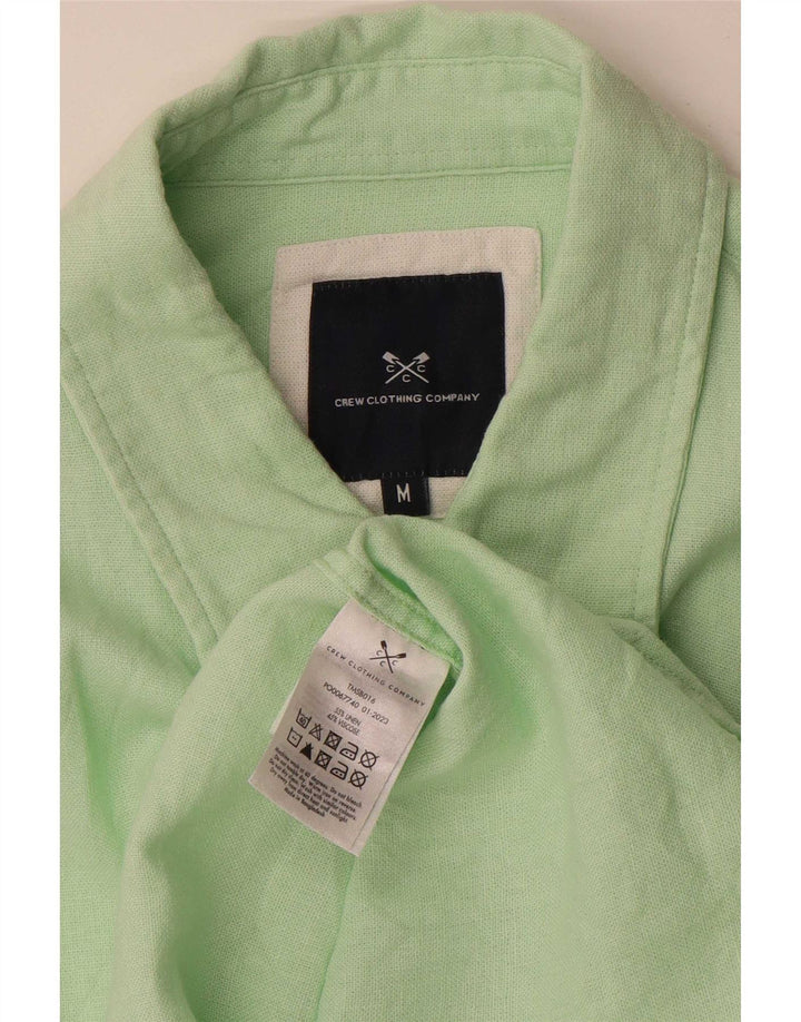 Crew Clothing Camisa Hombre Lino Verde Medio
