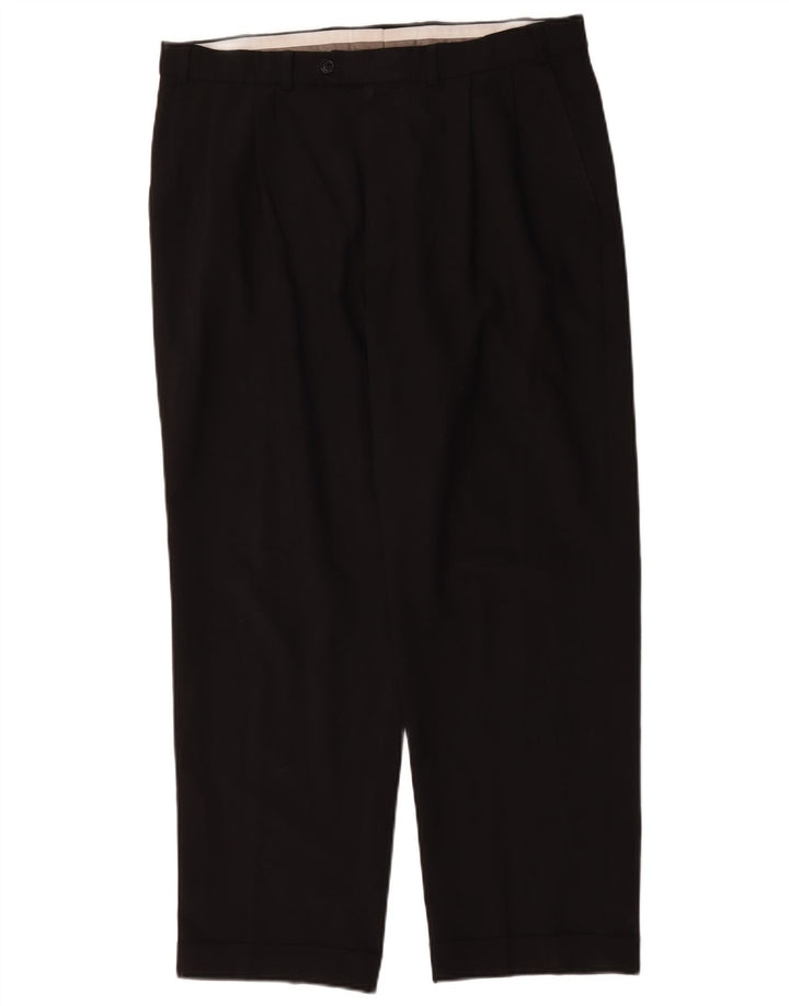 Marks & Spencer Pantalones de traje rectos St. Michael para hombre W36 L29 Negro