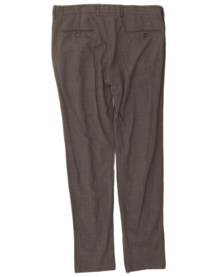 J. Crew Pantalón de traje ajustado Ludlow para hombre W33 L30 Lana gris