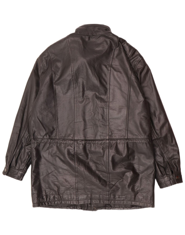 WESTBURY Chaqueta de cuero para hombre IT 52 XL Cuero negro