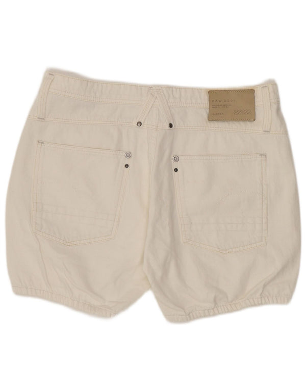 Pantalones cortos vaqueros G-Star W27 Small de algodón blanco para mujer
