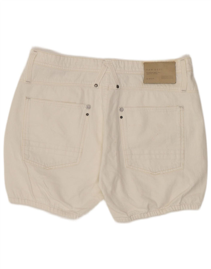 Pantalones cortos vaqueros G-Star W27 Small de algodón blanco para mujer