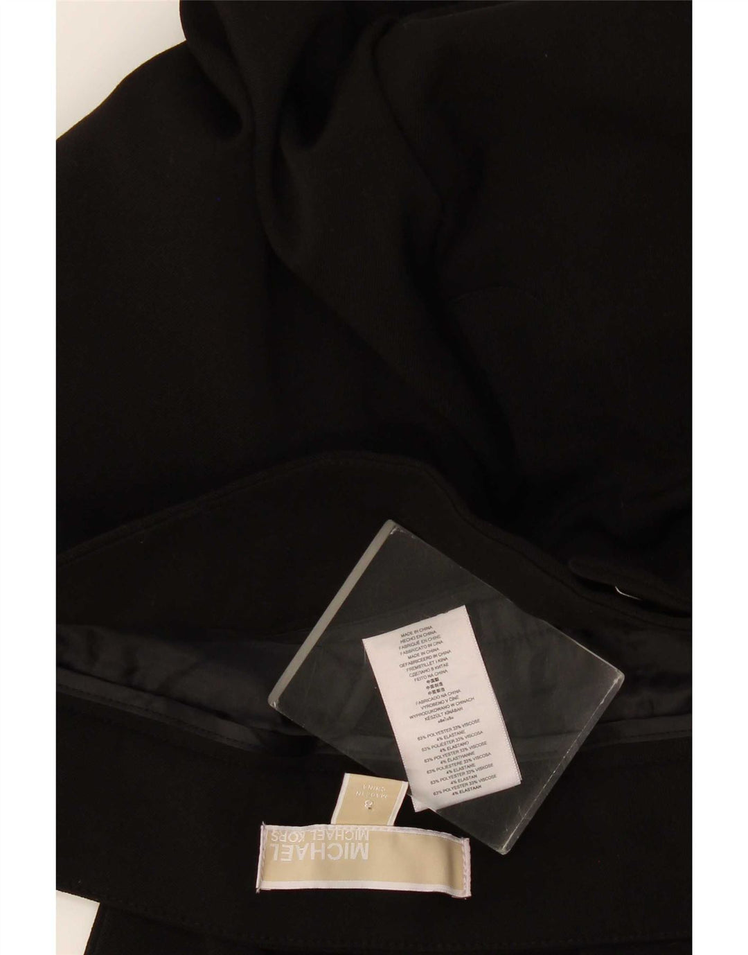 Michael Kors Pantalones chinos delgados para mujer US 8 Medium W34 L31 Poliéster negro
