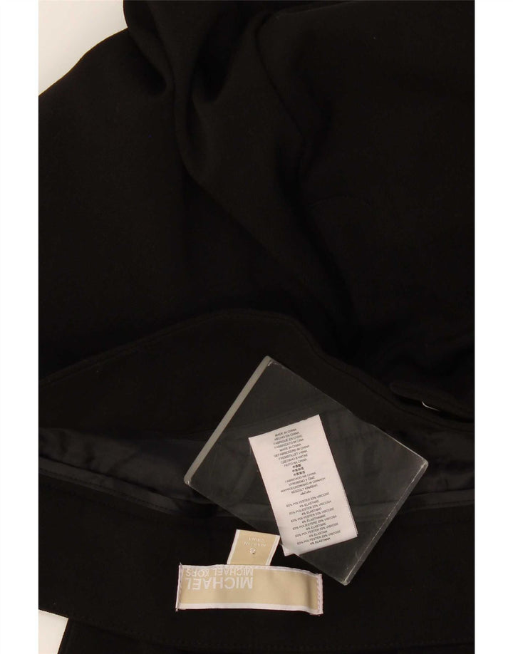 Michael Kors Pantalones chinos delgados para mujer US 8 Medium W34 L31 Poliéster negro