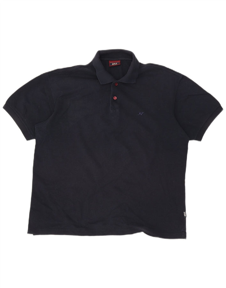 Rifle Polo para hombre grande azul marino
