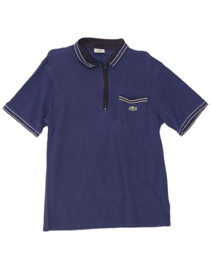 Polo Lacoste para hombre talla 3 pequeño algodón color block azul