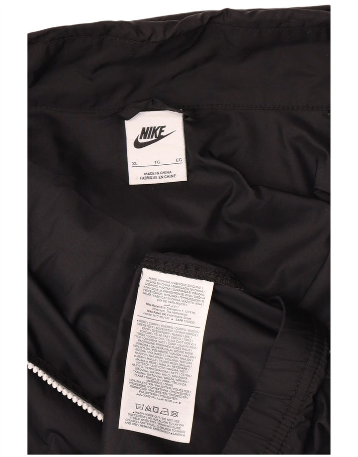 Chaqueta impermeable con capucha Nike para hombre XL Nylon negro