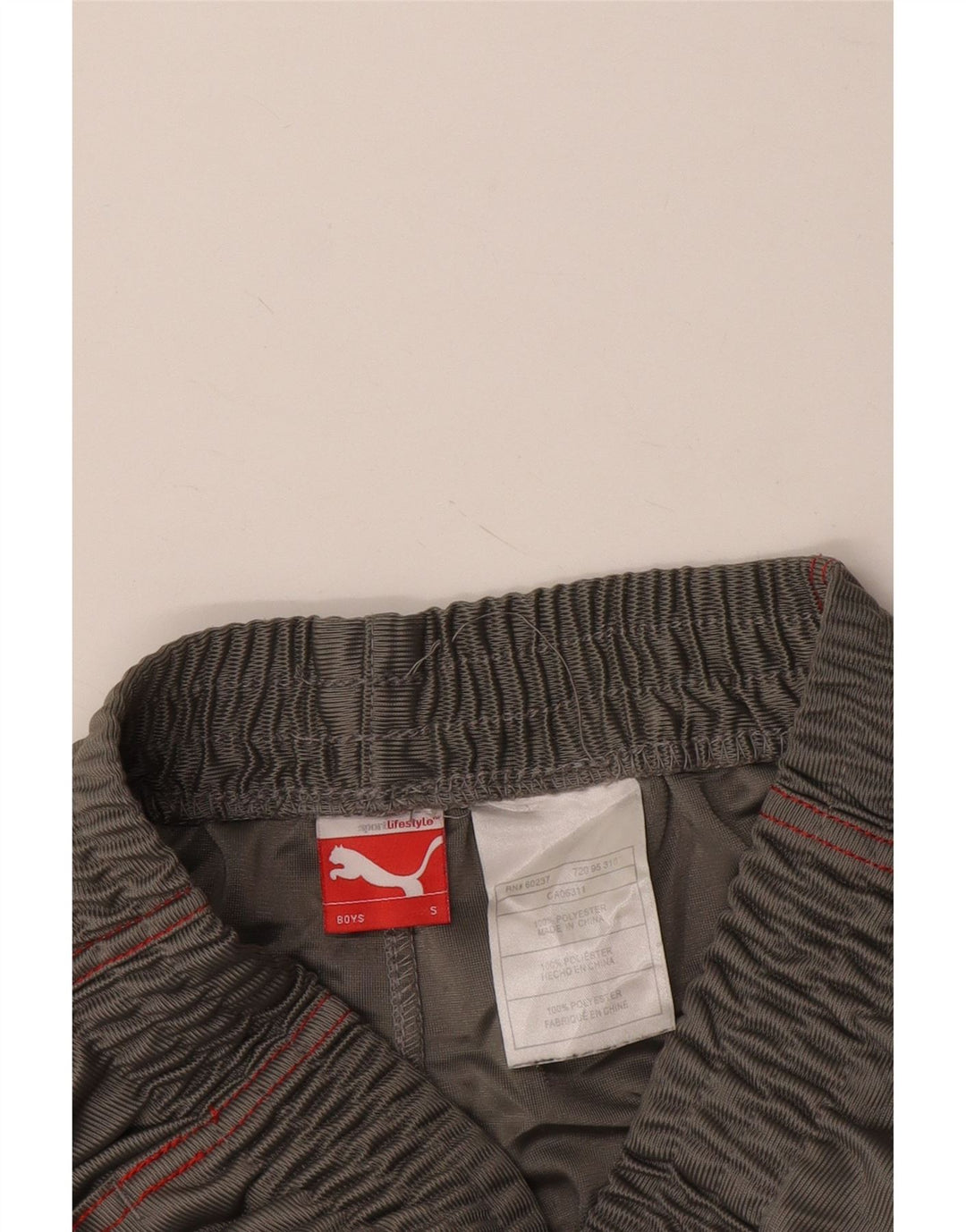 PUMA Pantalones cortos deportivos para niños 7-8 años Pequeño gris Colorblock Poliéster