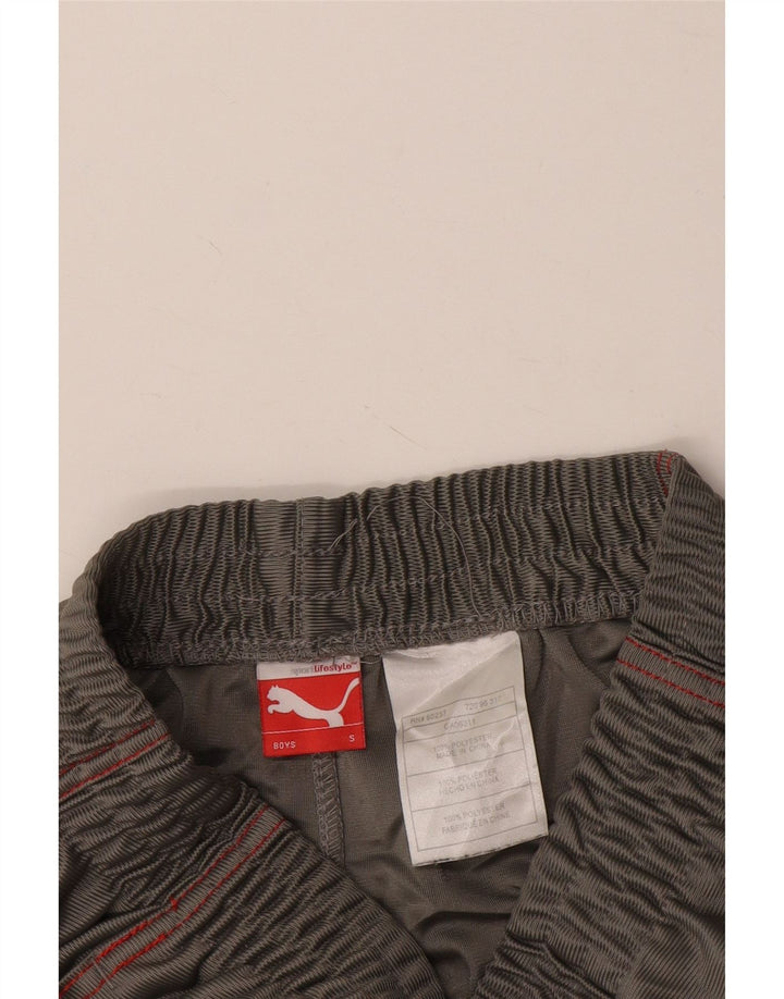 PUMA Pantalones cortos deportivos para niños 7-8 años Pequeño gris Colorblock Poliéster