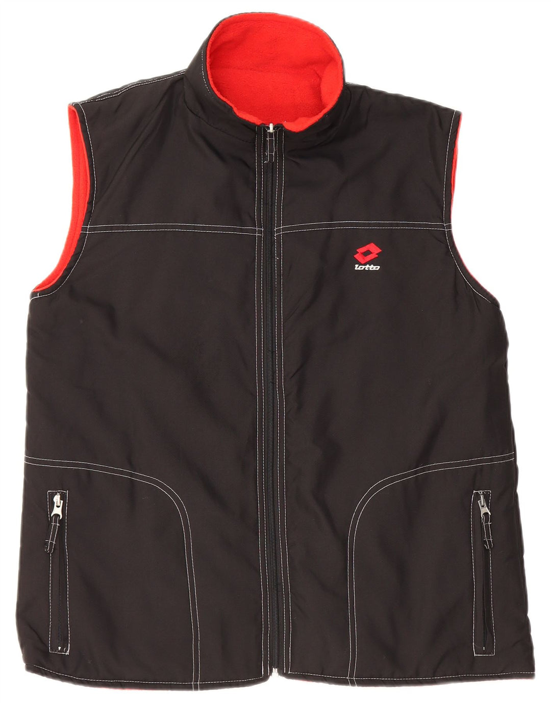 Lotto Chaleco Reversible Gráfico para Hombre UK 36 Small Poliéster Negro