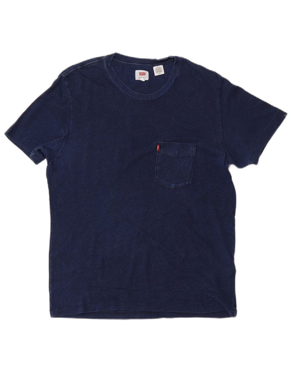 LEVI'S Hombre Camiseta Top Small Azul Marino Algodón