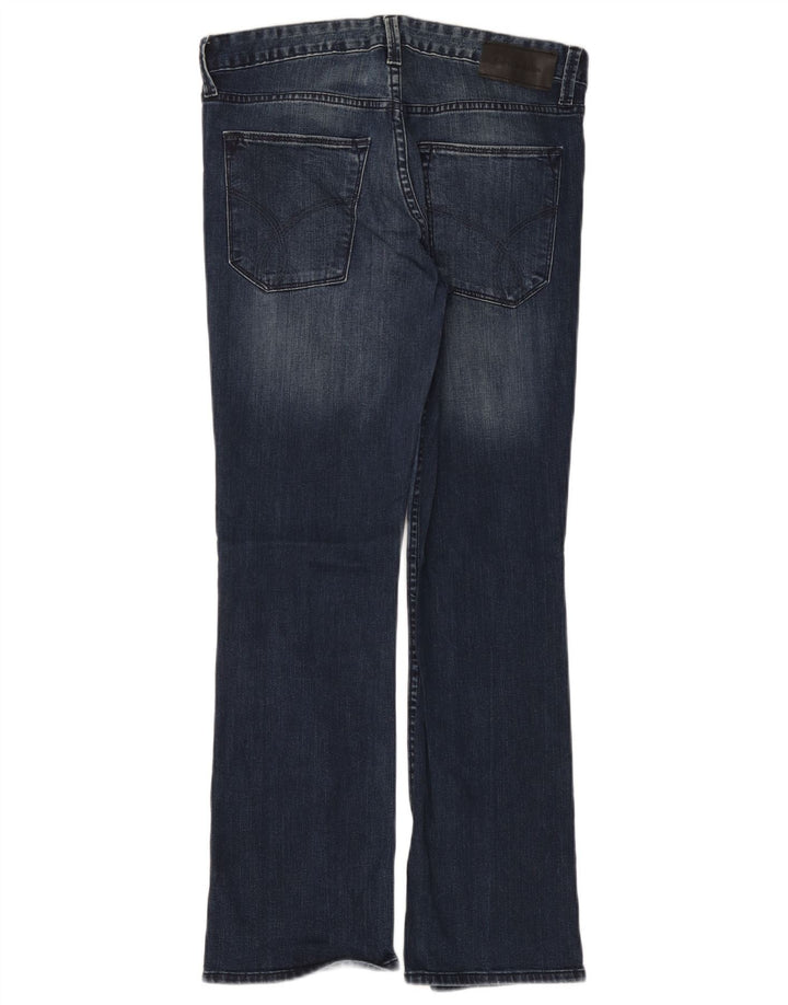 CALVIN KLEIN Vaqueros Bootcut modernos para mujer W30 L30 Algodón azul marino