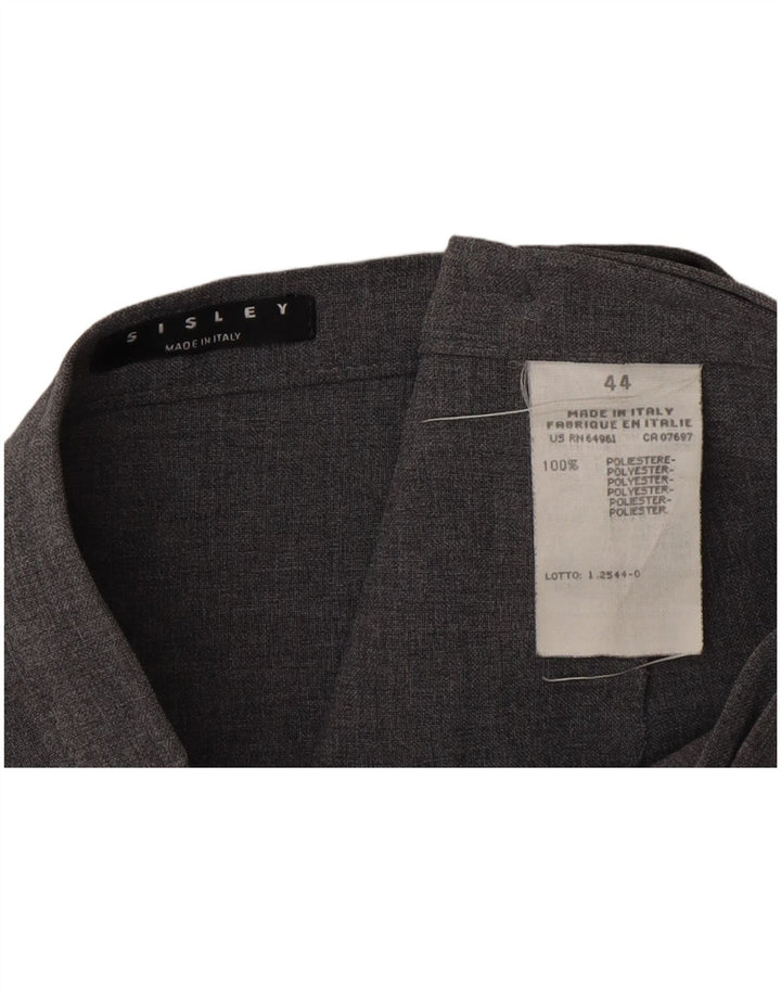 Sisley Minifalda cruzada de cintura alta para mujer IT 44 Medium W26 Poliéster gris