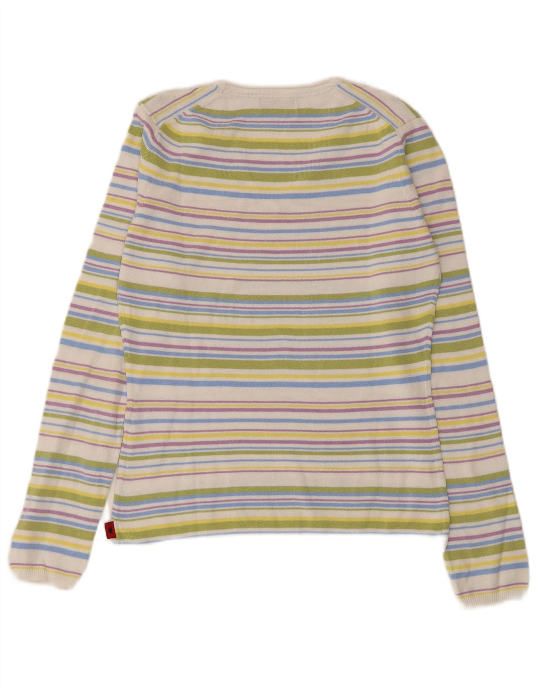 Kappa - Jersey con cuello en V para mujer, talla M, multicolor, a rayas