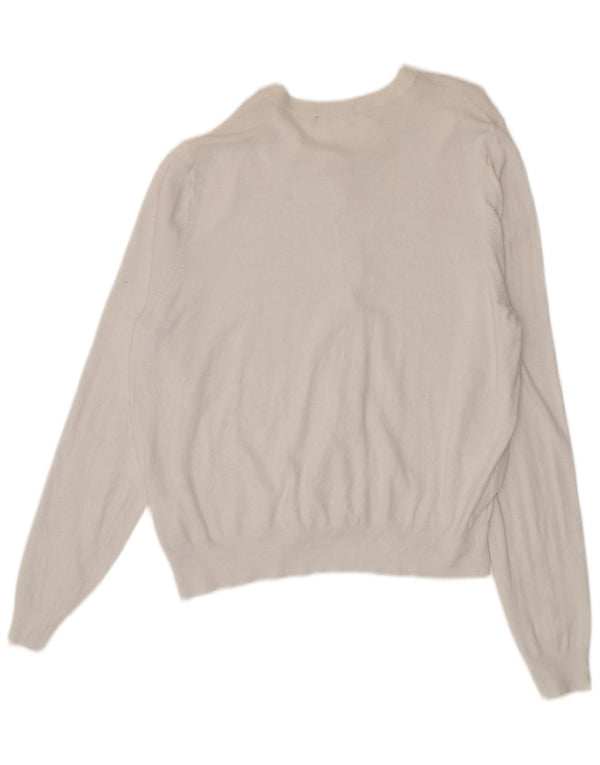 Marks & Spencer Cárdigan para Mujer UK 40 XL Viscosa Blanca