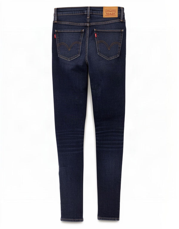 Vaqueros Levi's Super Skinny Mujer W27 L30 Algodón Azul Marino