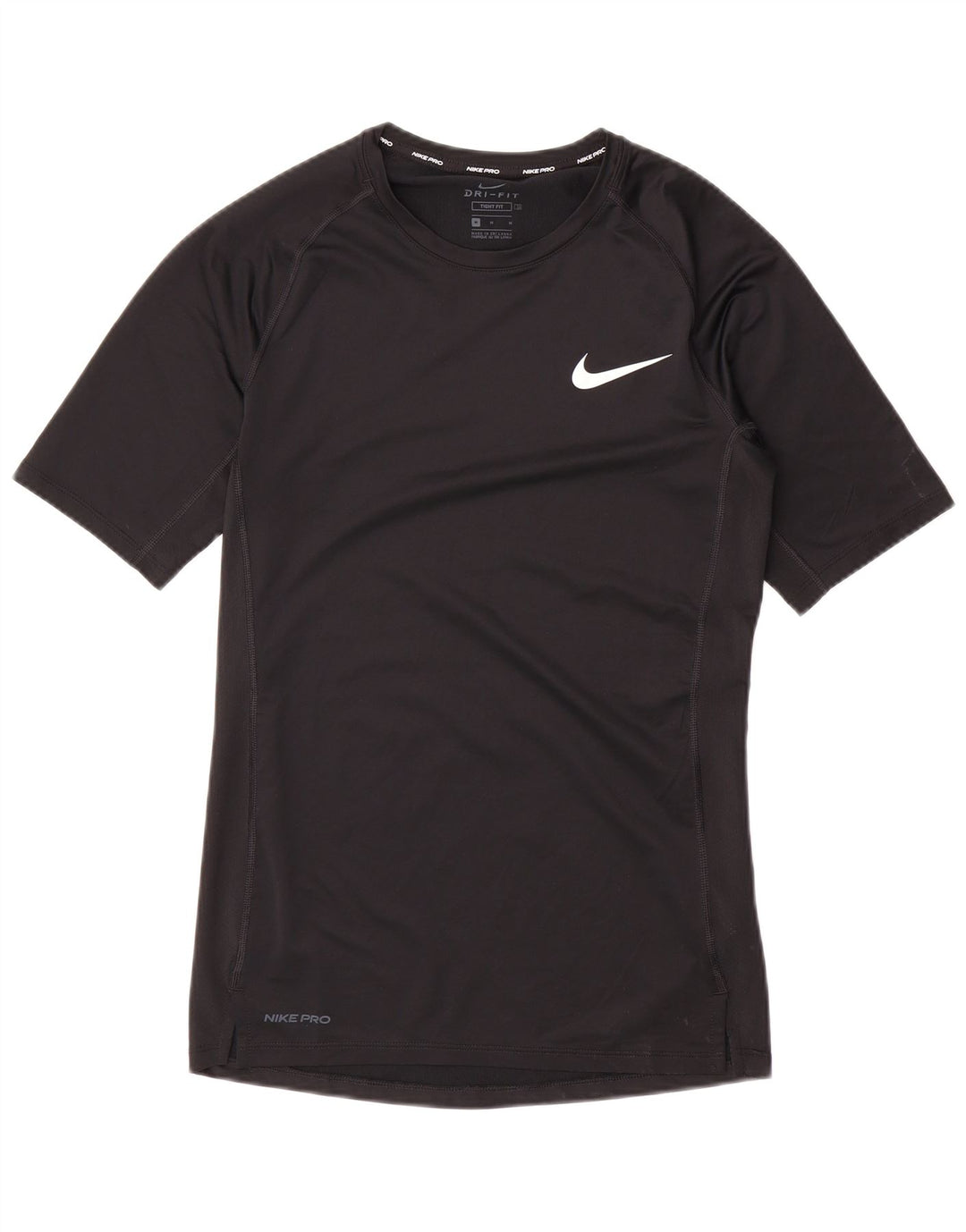 Camiseta Nike Ajustada para Hombre Top Mediano Negro Poliéster