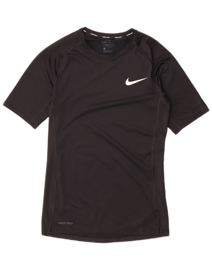 Camiseta Nike Ajustada para Hombre Top Mediano Negro Poliéster