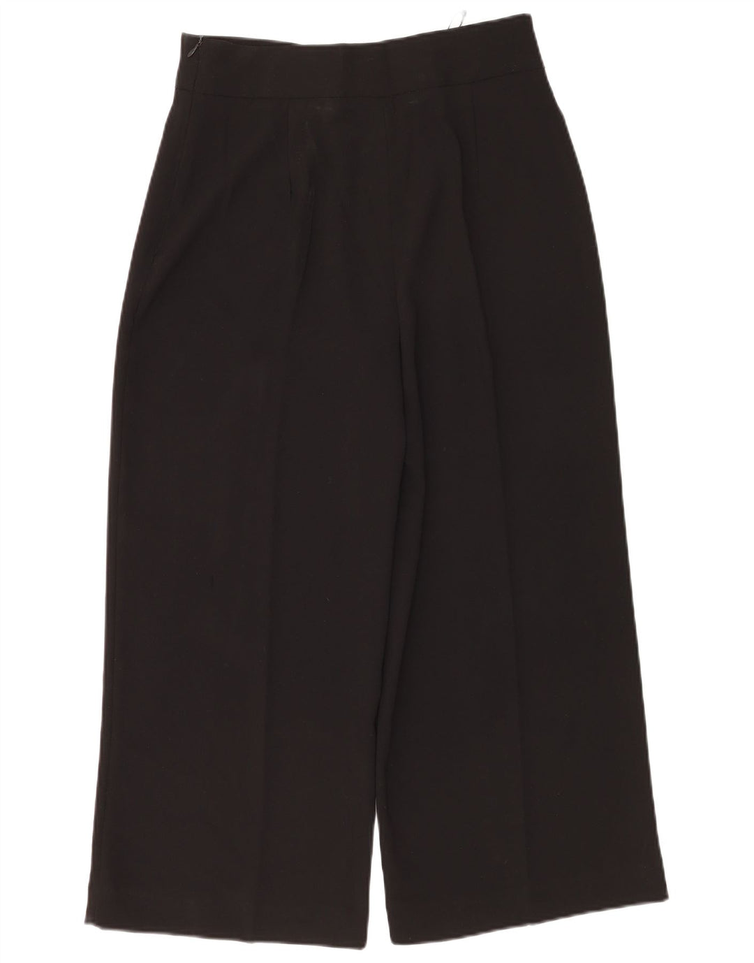Zara Mujer Pantalón Cropped Grande W30 L25 Poliéster Negro