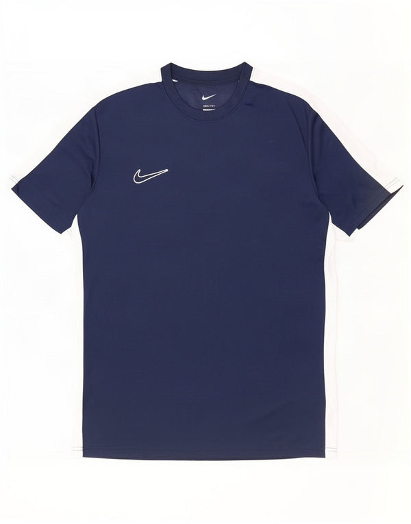 Nike Camiseta ajustada Dri Fit para hombre XL Azul marino Colorblock Poliéster
