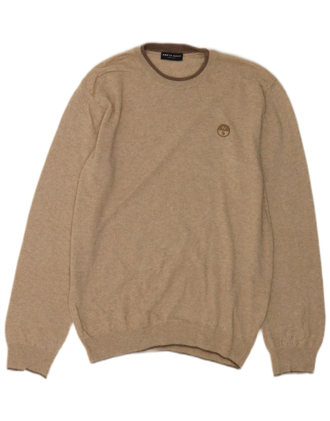 Jersey De Cuello Redondo North Sails Hombre Poliamida Beige Medio