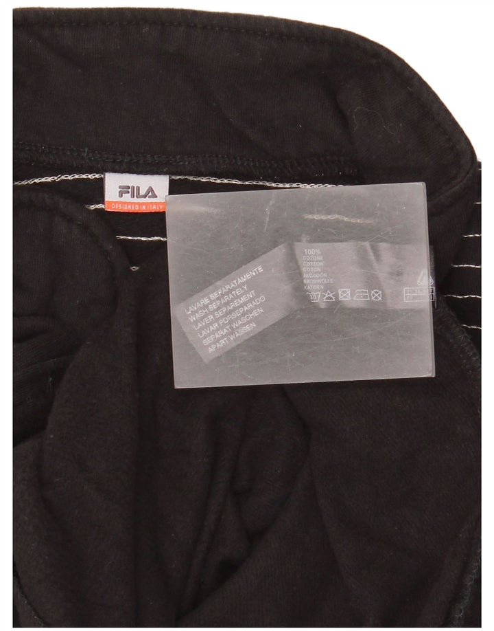 Fila Chaqueta de chándal para mujer UK 12 Mediana de algodón a rayas negras