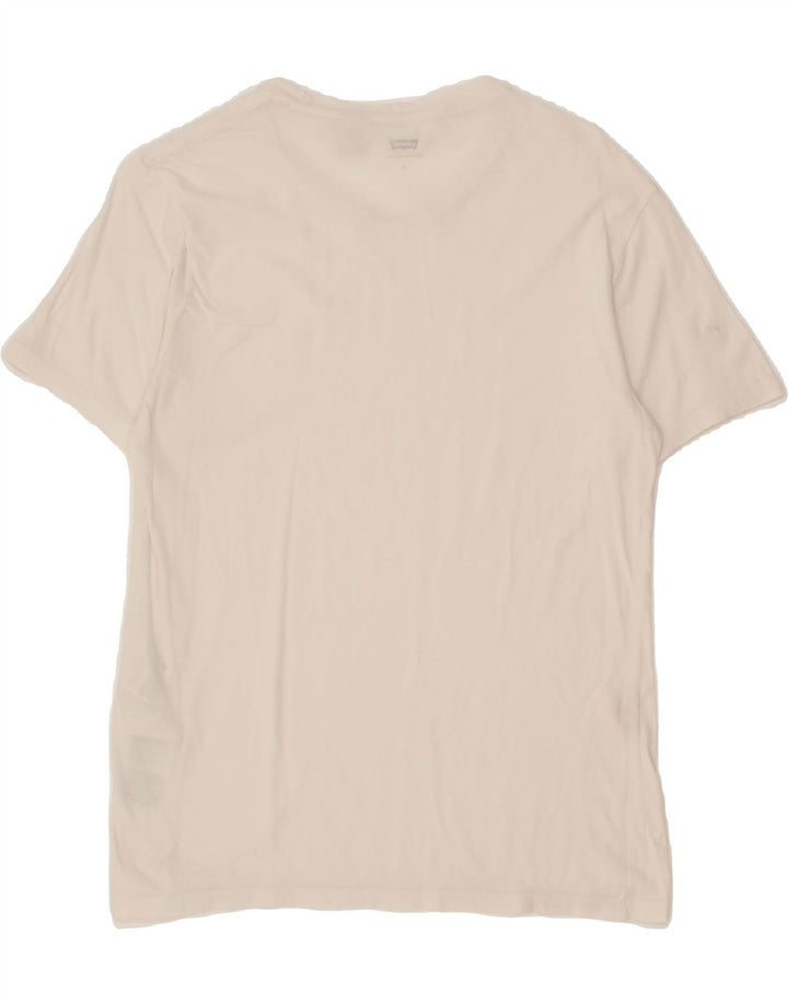 LEVI'S Womens T-Shirt Top UK 10 Small Off White Cotton Vintage Levi's and Second-Hand Levi's from Messina Hembry 