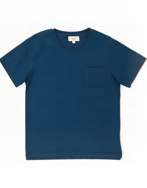Marks & Spencer - Camiseta para hombre, talla grande, algodón azul marino