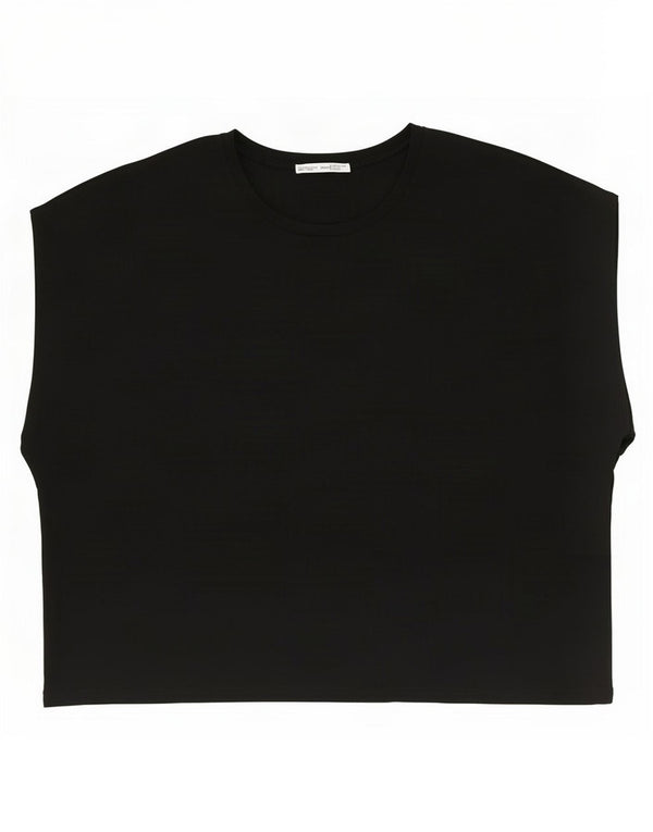 Zara Womens Oversized T-Shirt Top UK 16 Large Black