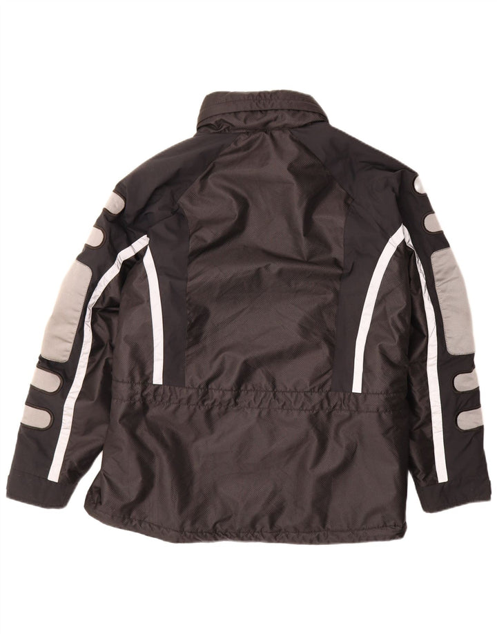 FILA Abrigo cortavientos gráfico para mujer Reino Unido 40 Grande Negro Colorblock