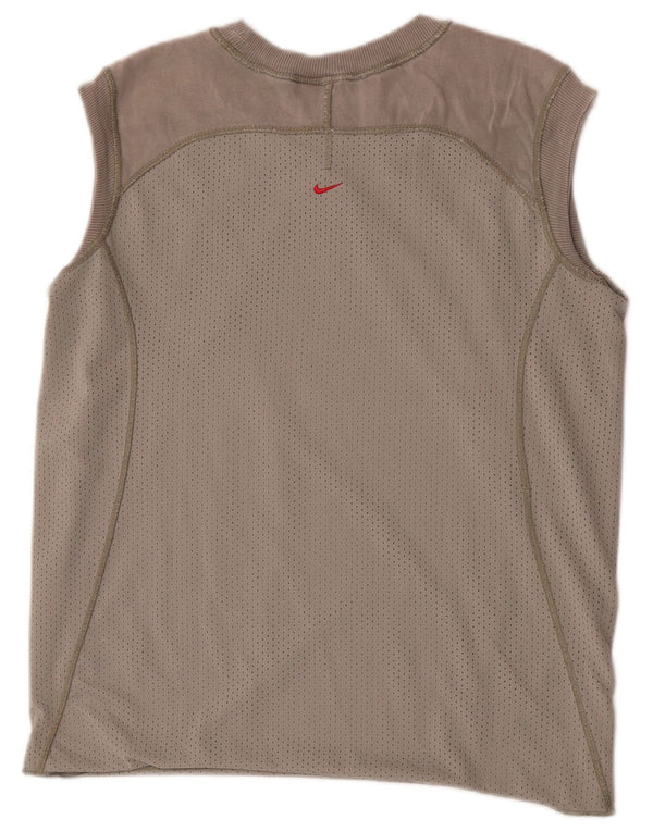 Camiseta sin mangas con gráfico Nike de algodón gris medio para hombre