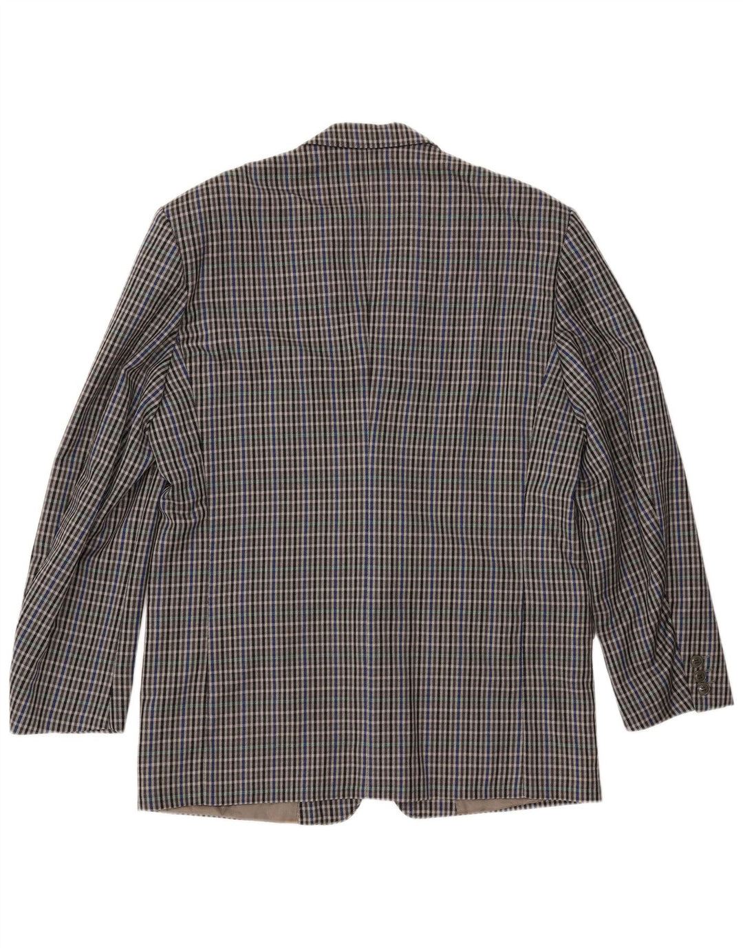 MARIO ZEGNA Chaqueta tipo blazer de 2 botones para hombre IT 52 XL Lana a cuadros gris