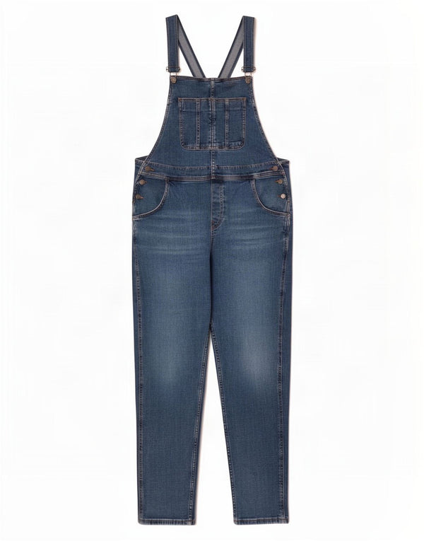 Fat Face Lewis Dungarees Slim Jeans para Mujer Reino Unido 46 Grande W36 L32 Algodón Azul