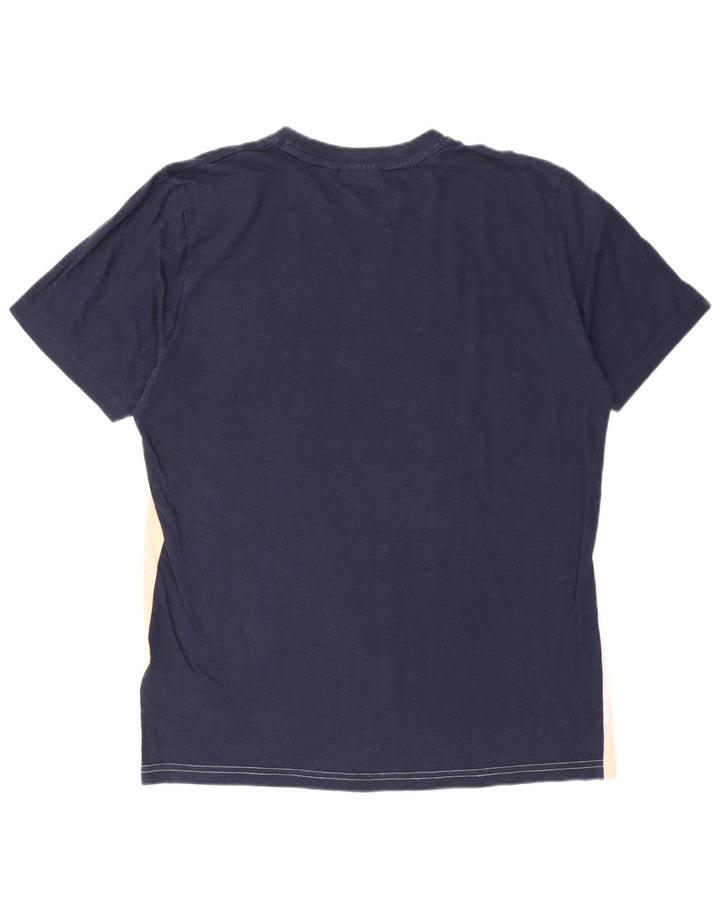 Fila Camiseta para hombre Top Small Azul marino Colorblock Algodón