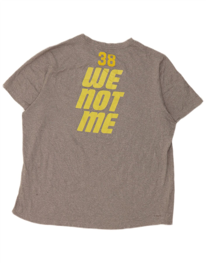 Adidas Mens Limestone Saints Graphic Camiseta Top Grande Gris Poliéster