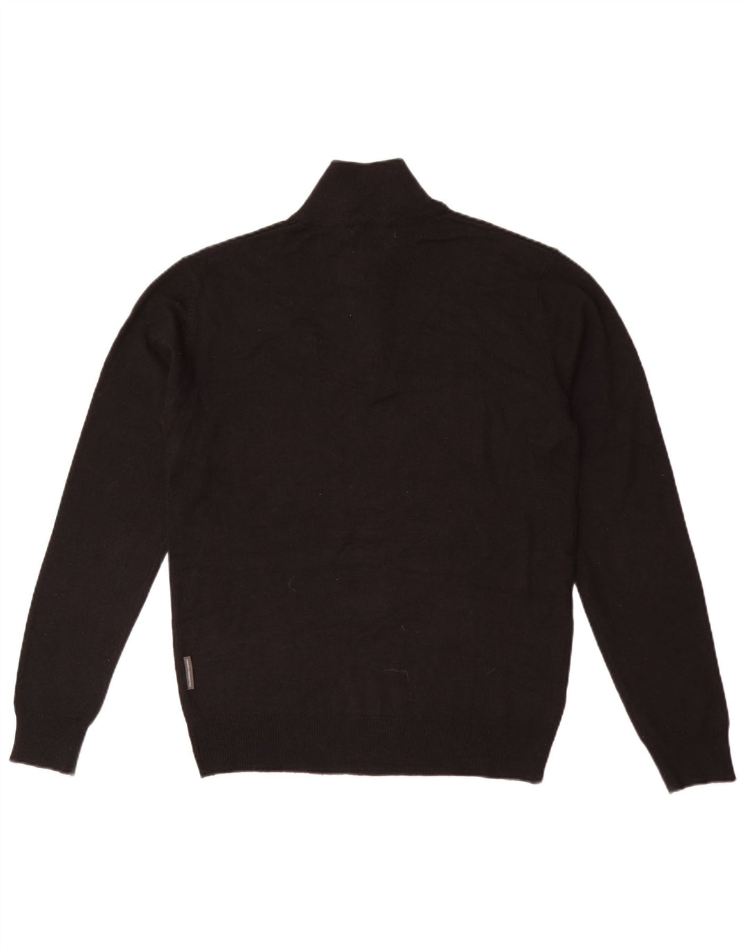 French Connection Jersey de corte estándar con cuello y cremallera para hombre Negro mediano