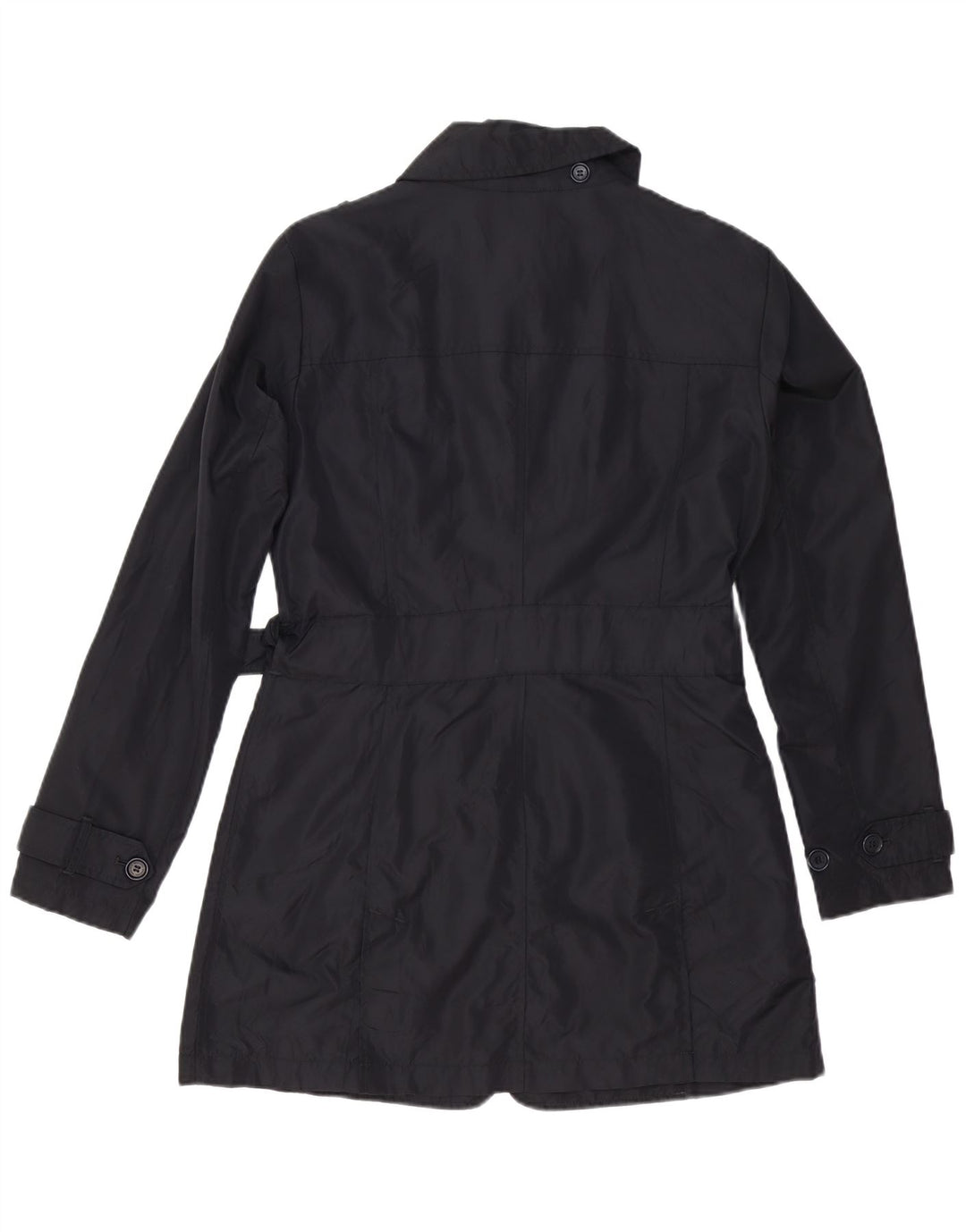 Woolrich Gabardina para mujer UK 46 Grande Nylon negro