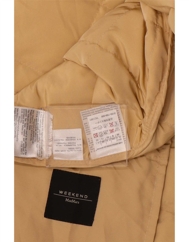 Max Mara Mujer Weekend Chaqueta Acolchada Extragrande UK 10 Small Yellow