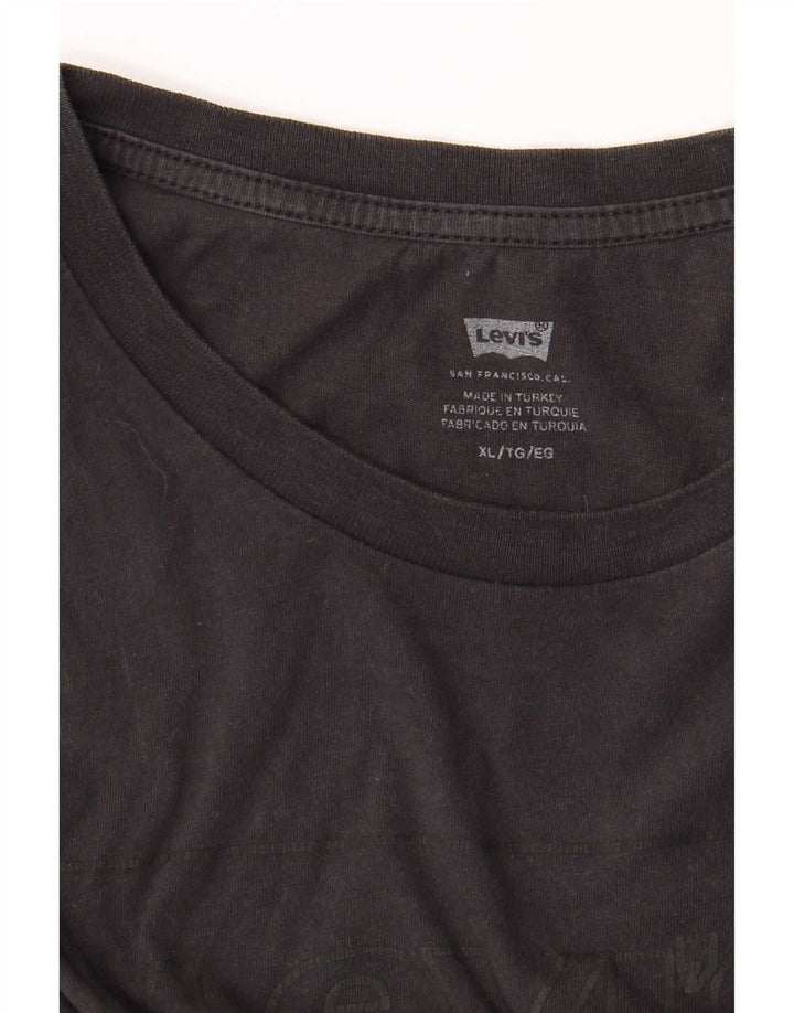 Levi's Hombre Camiseta Gráfica Top XL Negro