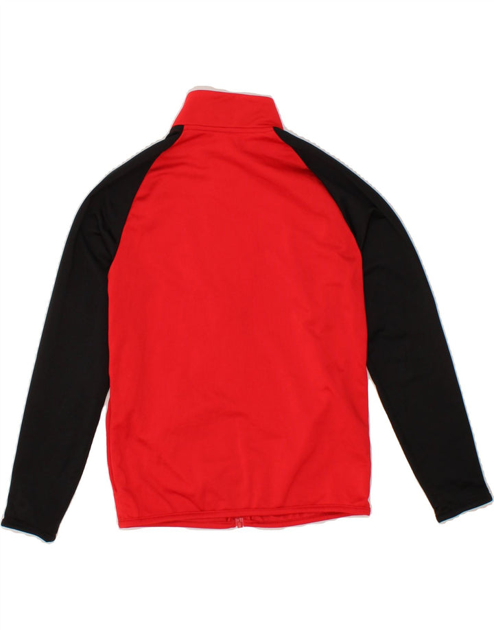 ADIDAS Boys Tracksuit Top Jacket 9-10 Years Red Colourblock Polyester Vintage Adidas and Second-Hand Adidas from Messina Hembry 