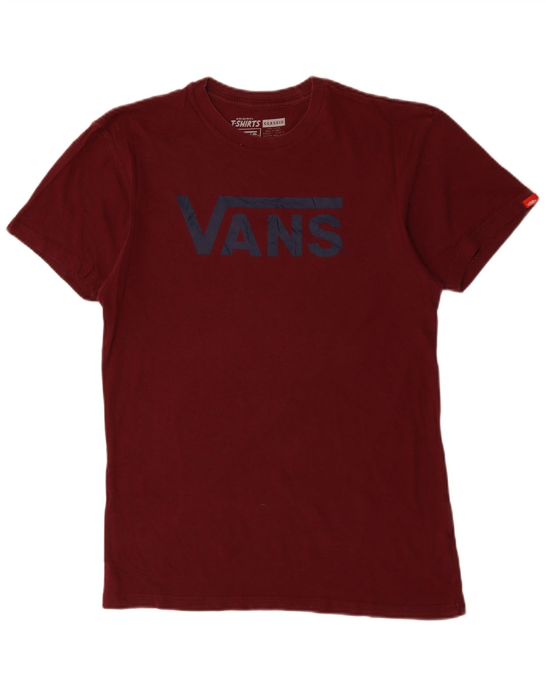 VANS Camiseta gráfica para hombre Top Medium Borgoña Algodón