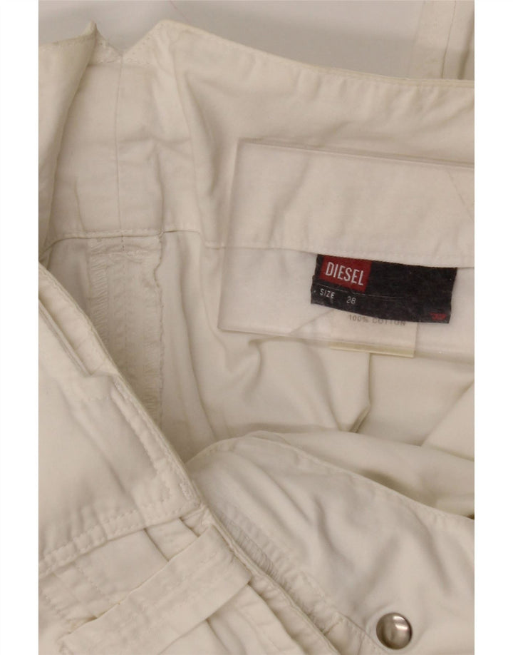 DIESEL Pantalón chino holgado de mujer W28 L31 Algodón blanco
