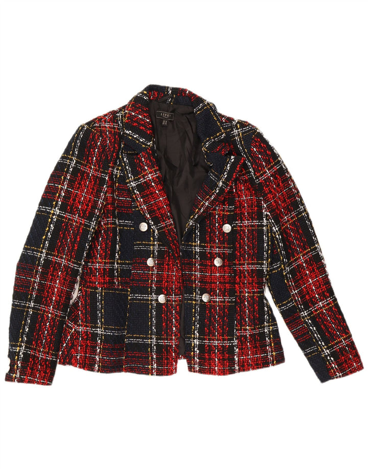 Chaqueta estilo blazer para mujer Lipsy UK 46 Large Red Check Poliéster