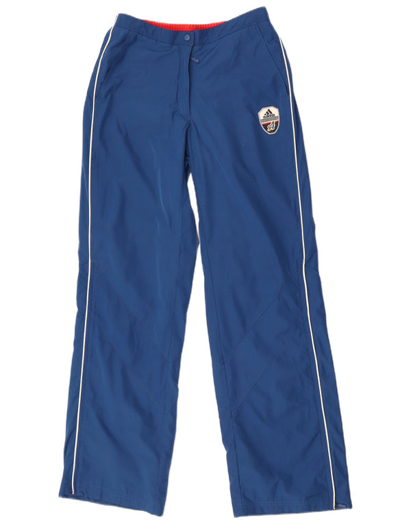 Adidas Pantalones chinos rectos gráficos para mujer UK 10 Small W28 L32 Azul