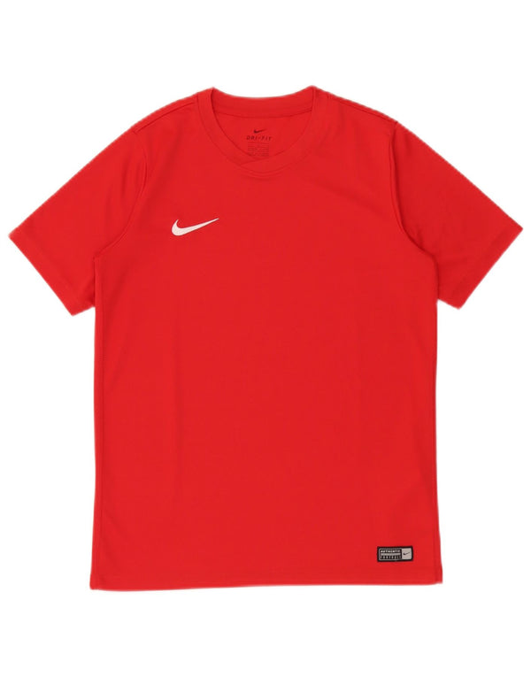 Nike Boys Dri Fit T-Shirt Top 12-13 Years Large Red Polyester