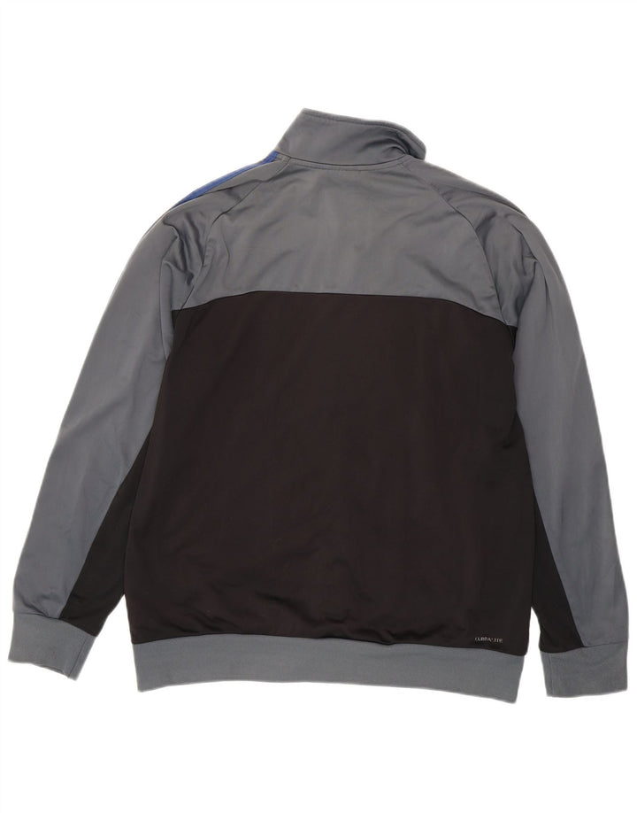 Adidas - Chaqueta de chándal para hombre, talla 44/46, poliéster color gris grande