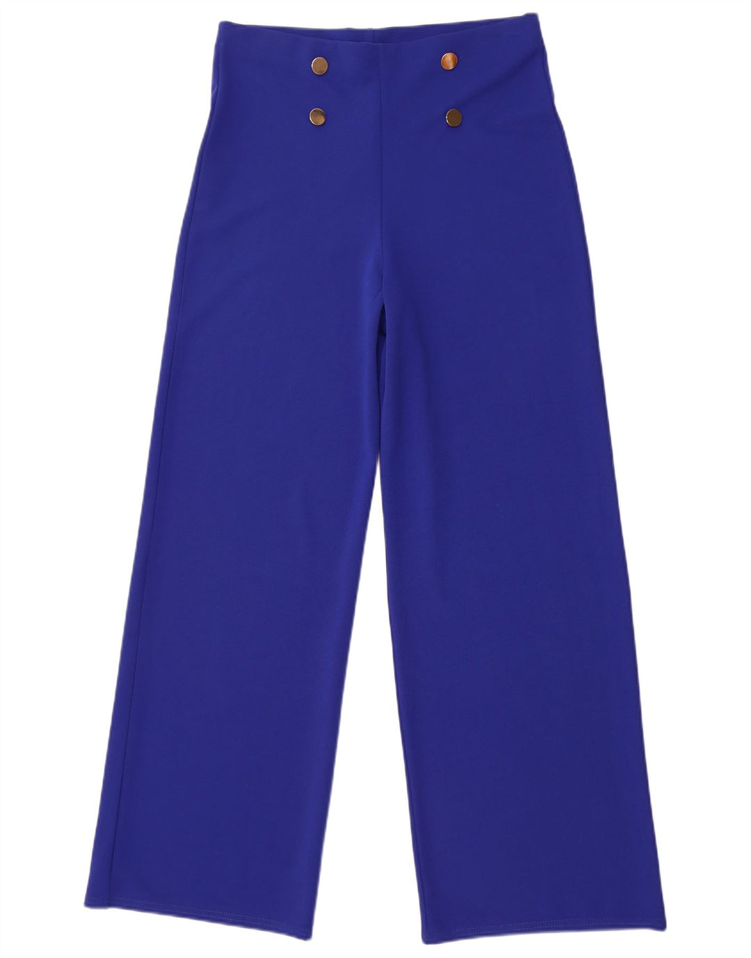 Quiz Pantalones Casuales Rectos para Mujer UK 12 Medium W30 L31 Poliéster Azul