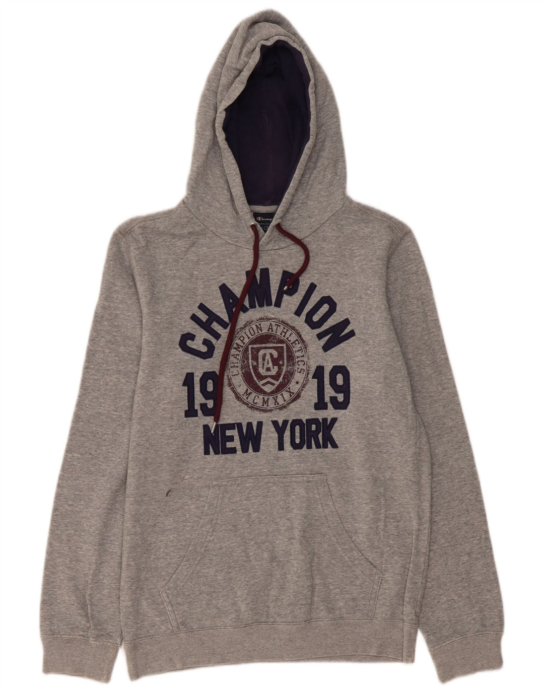 CHAMPION Jersey con capucha gráfica para hombre Gris medio