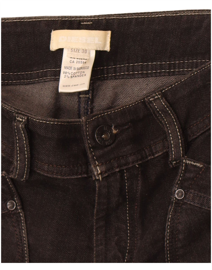 Diesel Bermudas Vaqueras Mujer W30 Algodón Marrón Medio